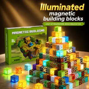 500pcs Magnetic Building Blocks Set, Stem Montessori Creative Toy, Choking Hazard Warning, Unisex Gift for Ages 3-8, 3D Construction Playset