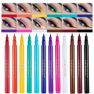 Matte Liquid Eyeliner Set Rainbow Colorful Neon Eyeliner Pencil Pigmented Waterproof Smudgeproof Long Lasting Gel Eye Liner Christmas Makeup Gift Kit for Women