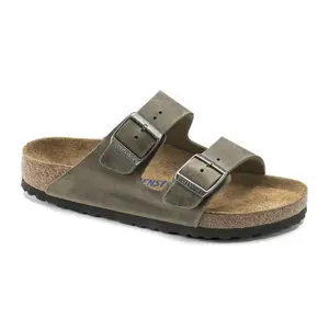 Birkenstock Men's Arizona Soft Footbed Oiled Leather Faded Khaki