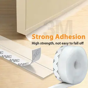 16.4Ft Door Weather Stripping, (1.38in Width) Weather Stripping Door Draft Stopper Adhesive Seal Strip Anti Draft Insulation Tape for Doors Windows and Shower Doors