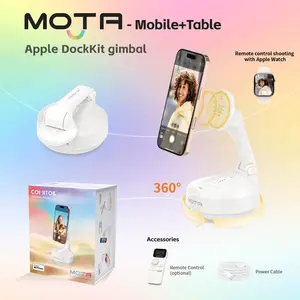 MOTA Auto Face Tracking Only for iPhone, Apple DockKit Certified, 360° Rotation Tripod for iPhone, No App Required, Phone Tripod Stand Holder for FaceTime, TikTok, YouTube, Selfie Stand