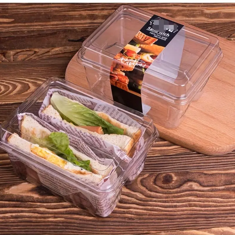 Sandwich Separation Packaging Boxes, Bread Storage Containers, Toast Preservation Boxes, Suitable for Refrigerating, Takeout Packing Boxes