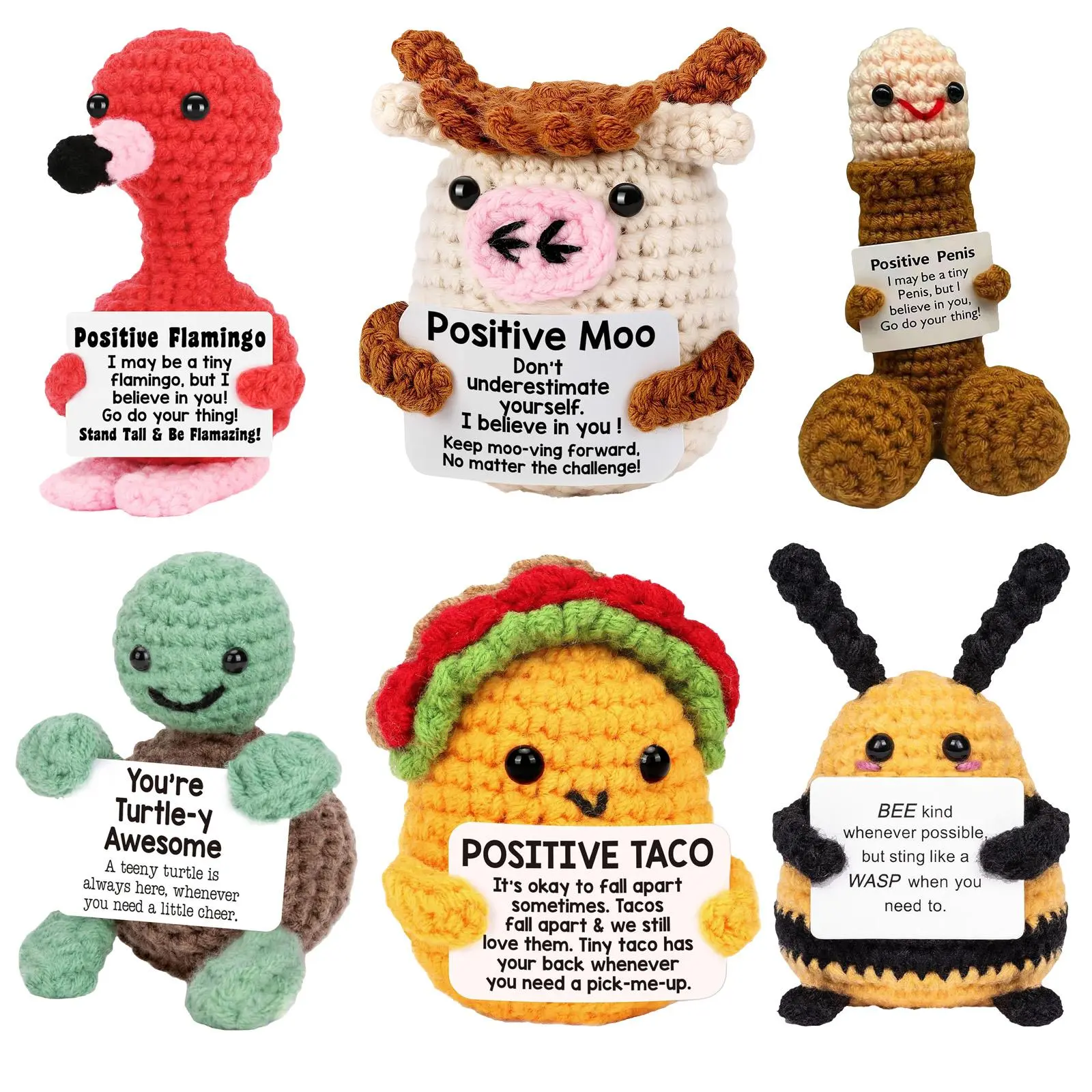 Crochet Emotional Support Handmade Gifts - Positive Energy - TikTok Shop