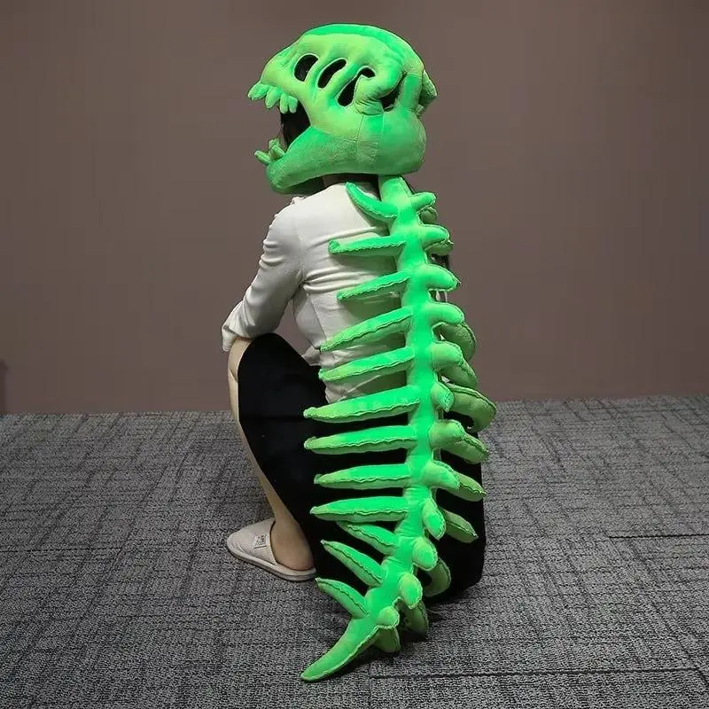 Wearable Dinosaur Skeleton Plush Outfit with 3D Spine & Skull Pillow,  6-Color Unisex Costume Backpack Plush Toy Dinosaur Skeleton Hoodie Cosplay  Outfit for Kids & Adults Halloween Party Dress Up - TikTok