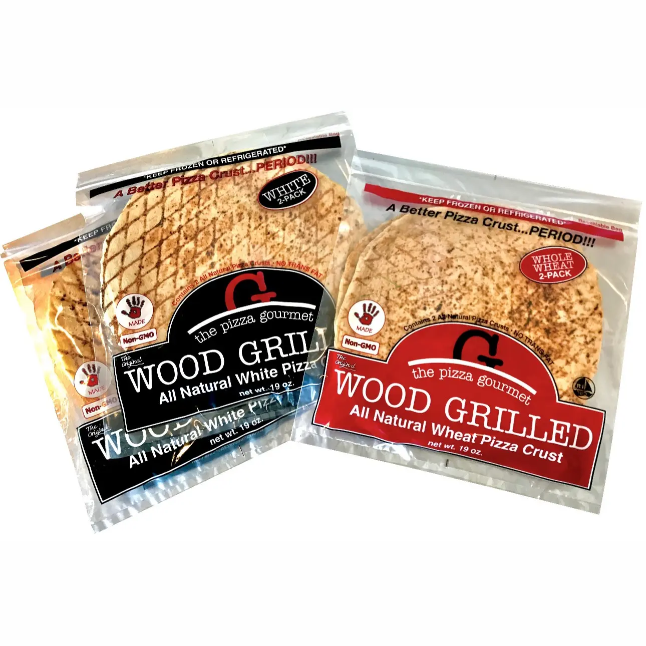 The Pizza Gourmet Frozen Wood-Grilled Pizza Crusts - Convenient Snack, Pastry Option