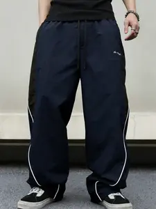 Men's Casual Plain Long Work Pants, Loose Fit Design, Durable and Stylish, Perfect for Daily Wear and Active Lifestyle