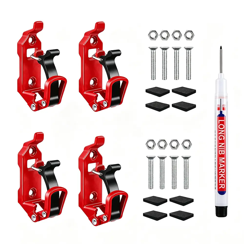4 Pcs Shovel Mount for Truck, Heavy Duty Quick Release Axe Shovel Holder | Durable Metal Brackets, Vibration Resistant Design, Anti-Slip Rubber Grip, Quick Release Mount Kit, Truck & Roof Rack - Home Improvement.