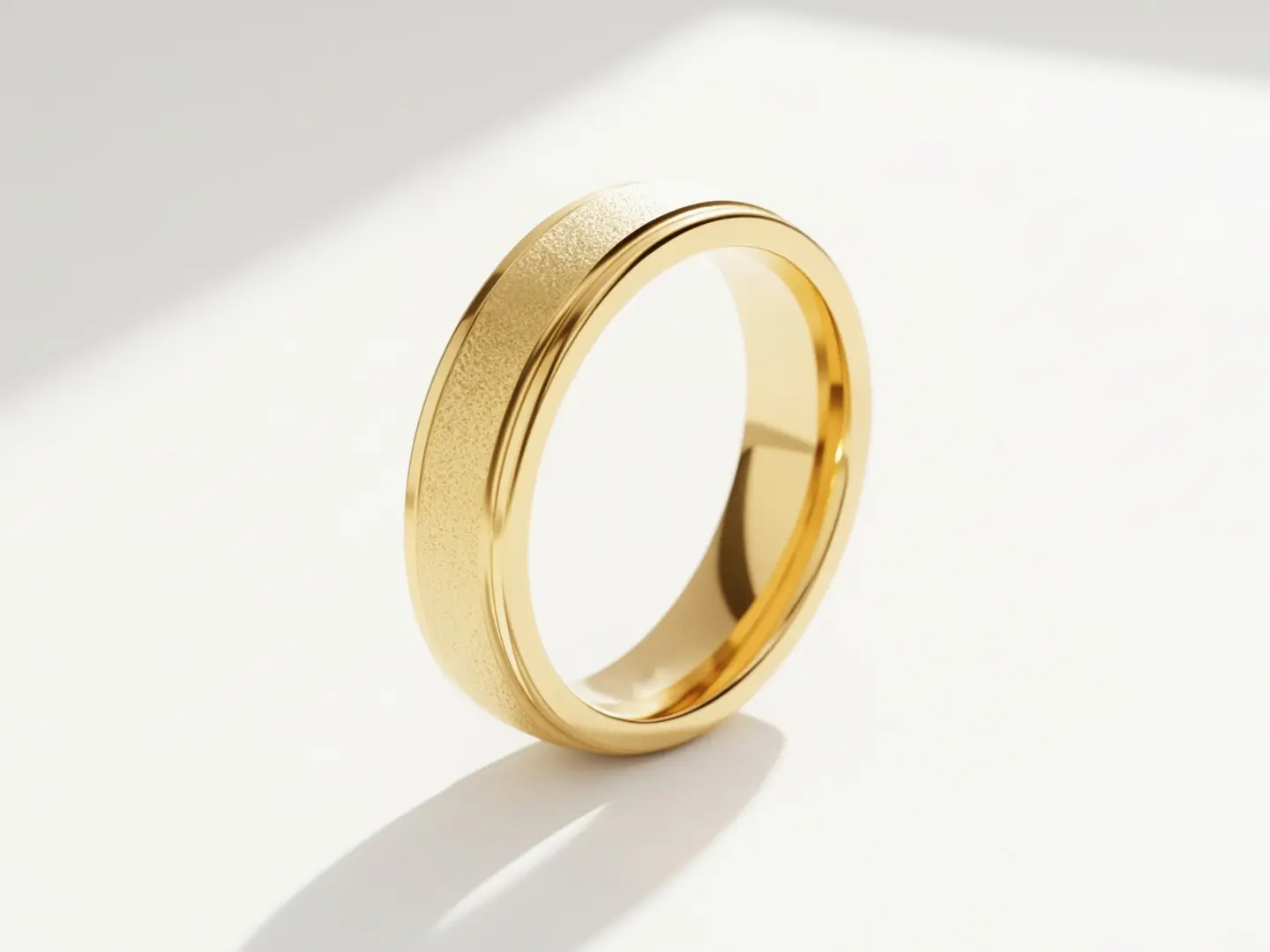 Gold Titanium Ring — Unisex Minimalist Never-Fade Jewelry