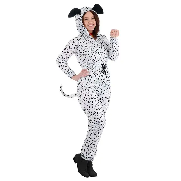 Women's Cozy Dalmatian Costume Jumpsuit