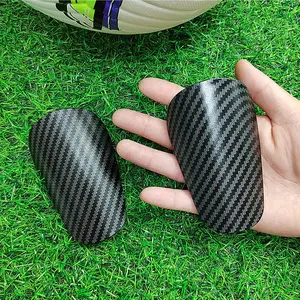 1 Pair of Mini Shin Guards Soccer - Lightweight, Compact & Comfortable with Enhanced Cushioning Protection, Carbon Fiber Design for Soccer Training & Matches, Compatible with Grip Socks & Soccer Sock Covers, Sports Equipment