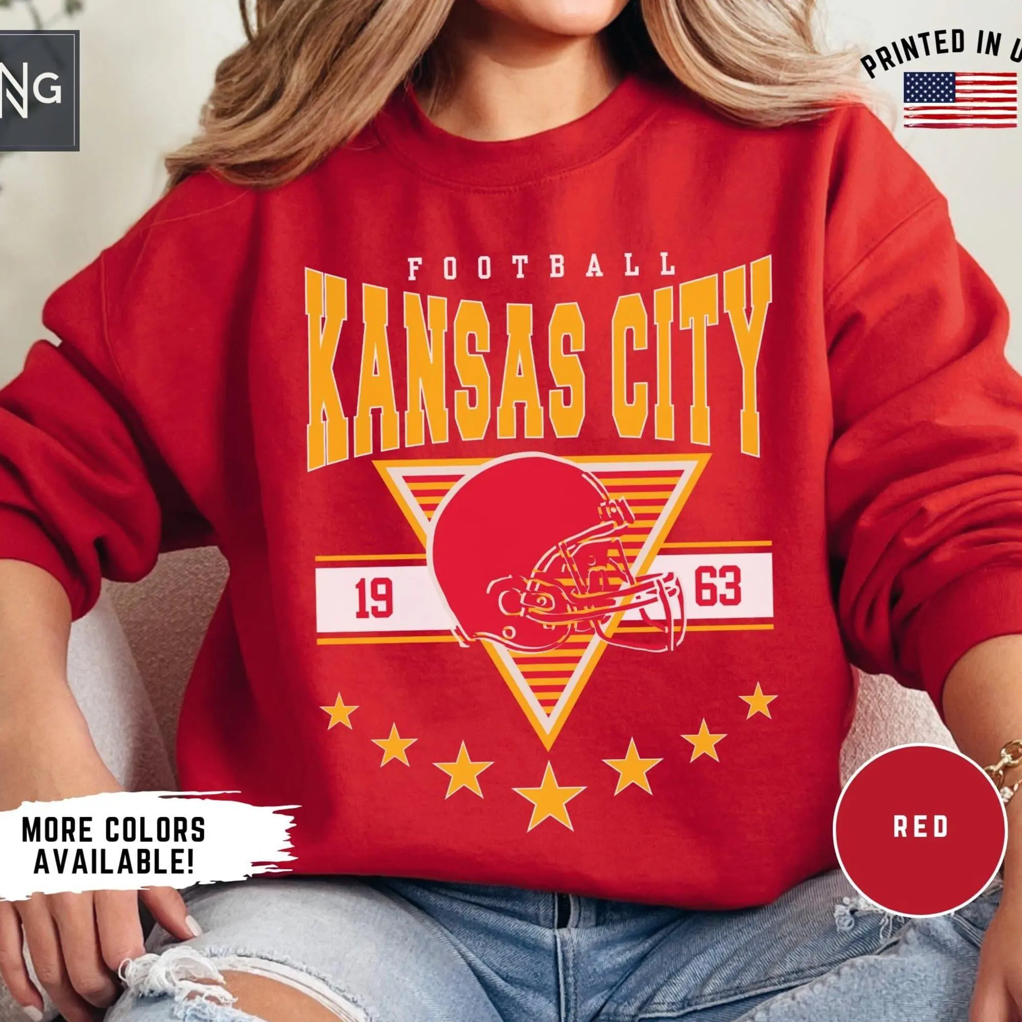Kansas City Football Sweatshirt, Chief Football Gameday Sweatshirt, Vintage Kansas City Football Shirt, Retro Chief Football Shirt Gift