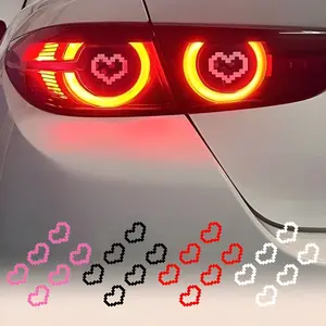 9pcs,Love Car Tail Light Stickers Cute Universal Tail Light Headlight Stickers, Car Lampshade Stickers Decorations, Car Lighting Stickers, Decorative