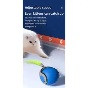 2025 Smart Interactive Cat Ball Type-C Rechargeable Automatic Cat Teaser Toy