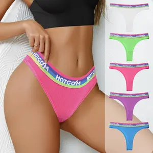 HOTCOM Breathable Printed Thong for Women – Soft Stretch Everyday Active Womenswear Panty