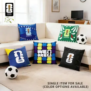 Official FIFA World Cup 2026 Throw Pillow, 2026 Soccer Theme Soft Decorative Cushion, 16.5x16.5 Inches Square Sports Gift, Multifunctional Room Pillow