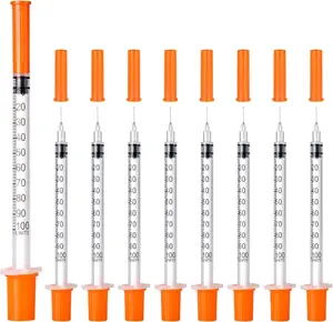 50PACK 1ML Syringe with 30G 5/16" 8mm Needle, Individually Wrapped Lab Supplies (1CC 30G 5/16"-50PACK)