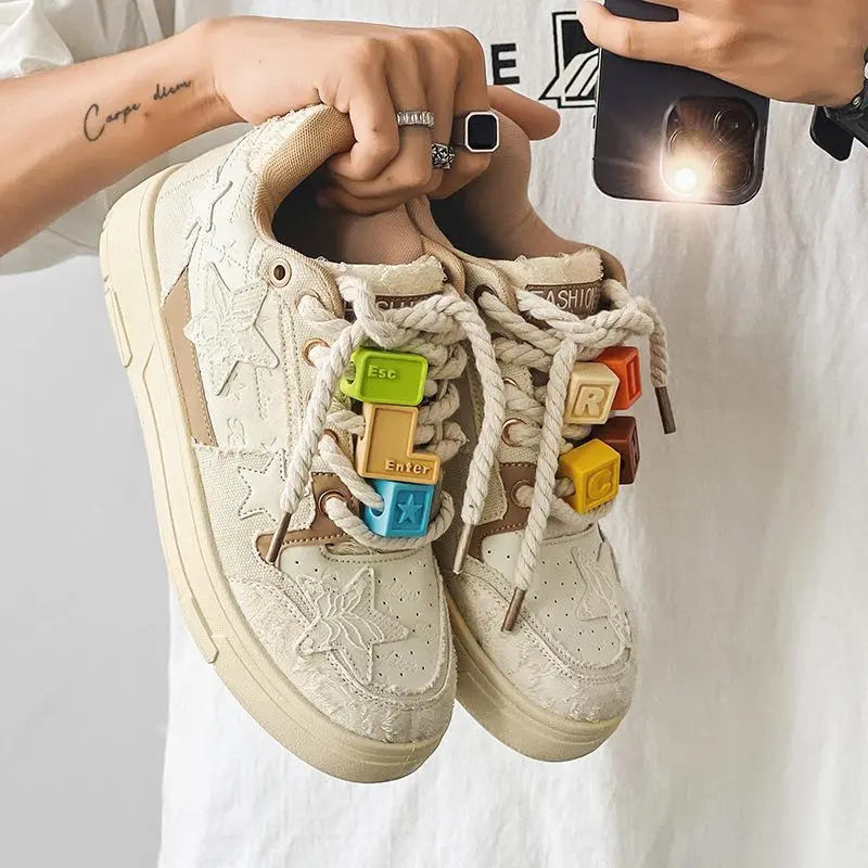 RetroStarSneakers,casualathleticsneakers,everydaystreetwear,fashionsportshoes,breathableunisexshoes,statementfootwear,bolddesignshoes,chunkyplatformshoes-LaceLimitedTrainerRunnerTrainingClosedRunningRunning