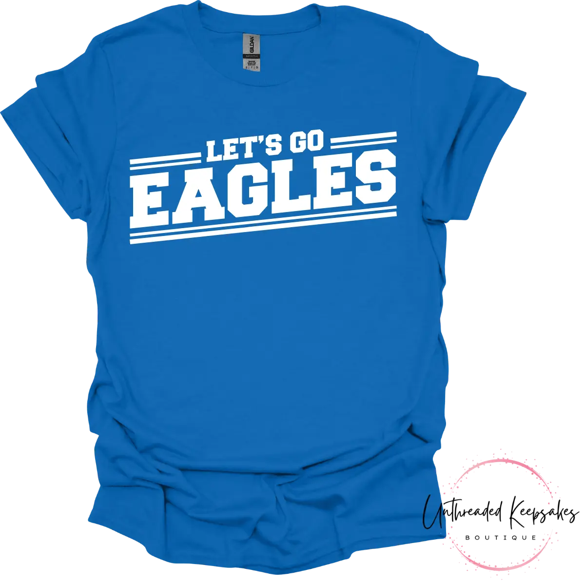 Lets Go Eagles White Toddler/Youth/Adult Graphic T-Shirt