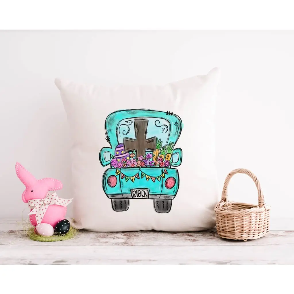 He Is Risen Religious Christian Happy Easter Throw Pillow