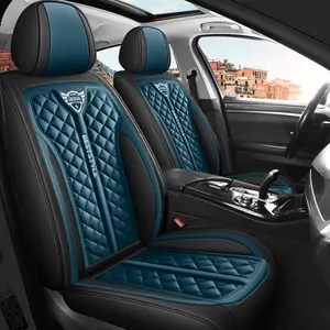 New Full Coverage Car Seat Cover, Lightweight Breathable PU Leather, Durable All-Season Universal Fit, Five Seats Protection, Car Seats Covers