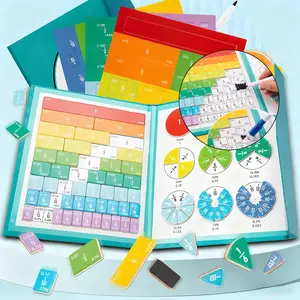 Magnetic Fraction Demonstration Book, 1 Set Math Teaching Aid, Learning Toy for Gift, Mathematical Knowledge Training Toys, Interactive Game Props, Educational Material