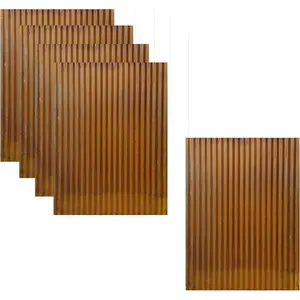 Colorado Steel Rustic Corrugated Metal Wainscoting (5-Pack Rusted)