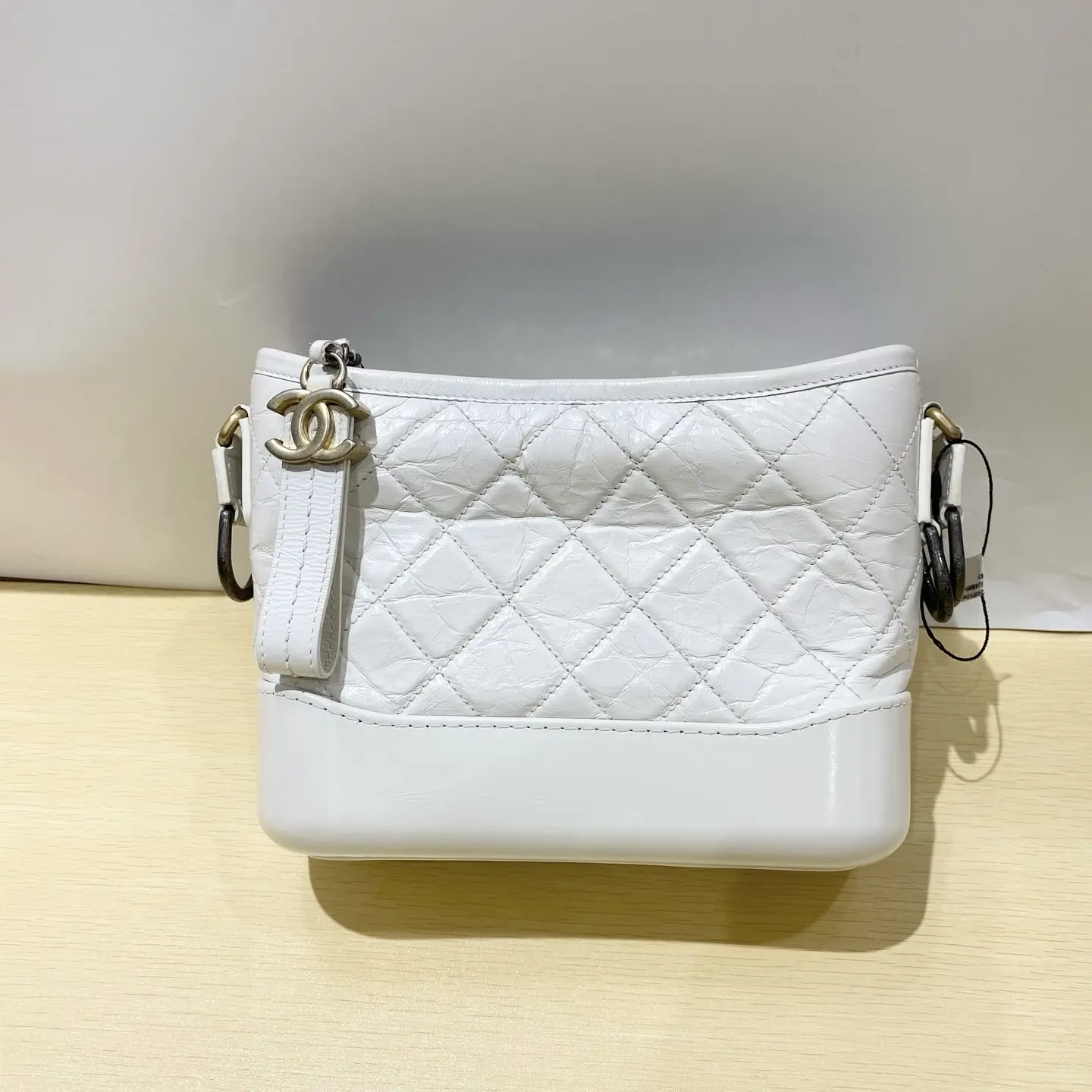 Pre-owned CHANEL Small Gabrielle Backpack in White（2503575）