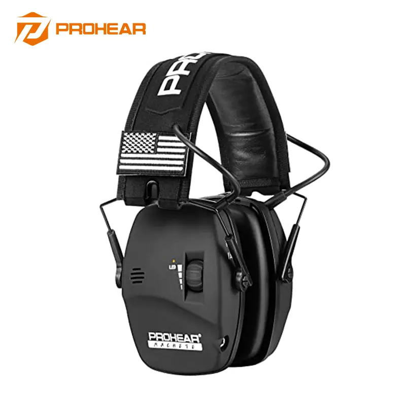 PROHEAR 036 Unisex Low Profile Electronic Earmuffs, 23dB NRR Ear Protectors with 5X Sound Amplification for Gun Range and Hunting