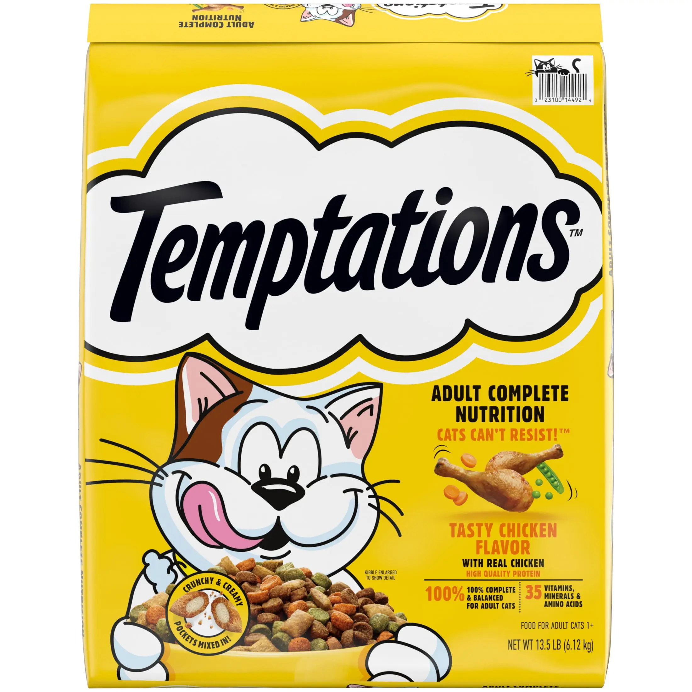 Temptations Adult Dry Cat Food Tasty Chicken Flavor, 13.5 Lb Bag