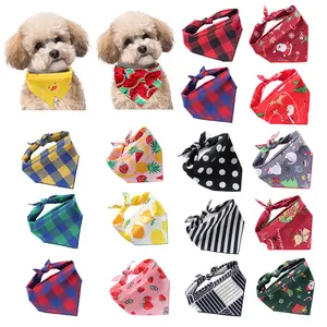 Cute pet bandana, cat plaid bib, Christmas accessory, small dog triangle bandana clothes Gold Plated Custom Collar shoes glasses Heated Windproof Winter Coat