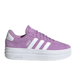 adidas Womens Vl Court Bold Lace Up Sneakers Shoes Casual - Purple