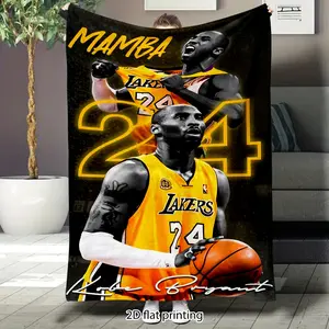 Lakers basketball-themed flannel blanket, super soft sofa blanket, large size, suitable for sofas, beds, travel, birthday and Valentine's Day themed gifts.