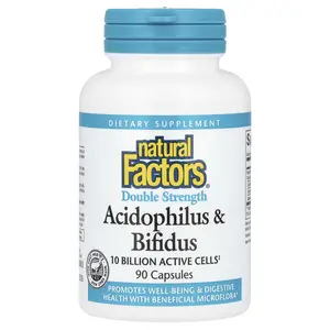 Natural Factors Acidophilus & Bifidus, 10 Billion CFU, 90 Capsules