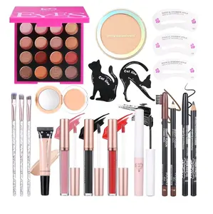Makeup Kit Set For Teens, Make Up Gift For Women,Includes Eyeshadow Palette, Lip Gloss, Mascara, Eyeliner, Foundation, Concealer, Brushes Set