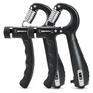 SPORTIC 2 Pack Grip Strength Trainer Adjustable Resistance 10-150 lbs Forearm Hand Gripper Non-Slip for Muscle Building and Injury Recovery for Athletes with Mechanical Counter