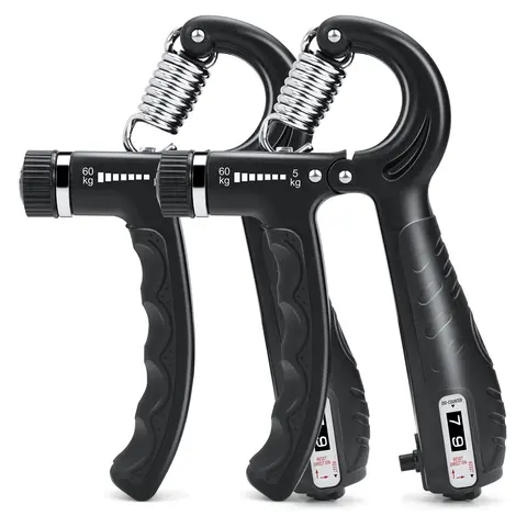 SPORTIC 2 Pack Grip Strength Trainer Adjustable Resistance 10-150 lbs Forearm Hand Gripper Non-Slip for Muscle Building and Injury Recovery for Athletes with Mechanical Counter#Summervibes