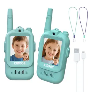 Tzumi Kiddos Video Walkie Talkies for Kids – Rechargeable Walkie Talkie 2-Pack with HD Video & Audio, 1000 ft Range, Ages 4+ Outdoor Indoor Gadgets Voice Changer Effects