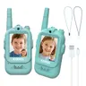 Tzumi Kiddos Video Walkie Talkies for Kids – Rechargeable Walkie Talkie 2-Pack with HD Video & Audio, 1000 ft Range, Ages 4+ Outdoor Indoor Gadgets Voice Changer Effects Playtime