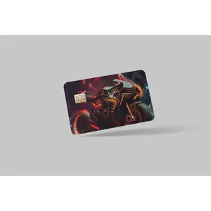 Motorcycles of the Future Credit Card Skin 2-Pack Precision Cut Scratch Resistant for Mayor Cards Easy Application Stylish Protection with Bear Design Halloween Theme