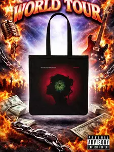 Breaking Benjamin Awaken Tote Bag, Rock Band Album Art Graphic Tote for Fans, Concert Merch Style Everyday Carry Bag