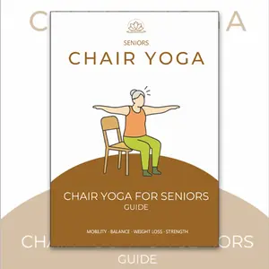 Chair Yoga for Seniors Book - Simple Low-Impact Exercise Guide, Improve Strength, Flexibility & Mobility for Elderly, Guided Mindfulness Journal, Fitness Journal