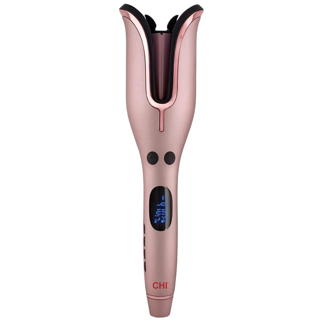 CHI Spin N Curl 1″ Ceramic Rotating Curling Iron, Adjustable Preset Heat Settings for All Hair Types, Salon-Quality Curls & Waves, Auto Shut-Off, Tangle Protection, Rose Gold