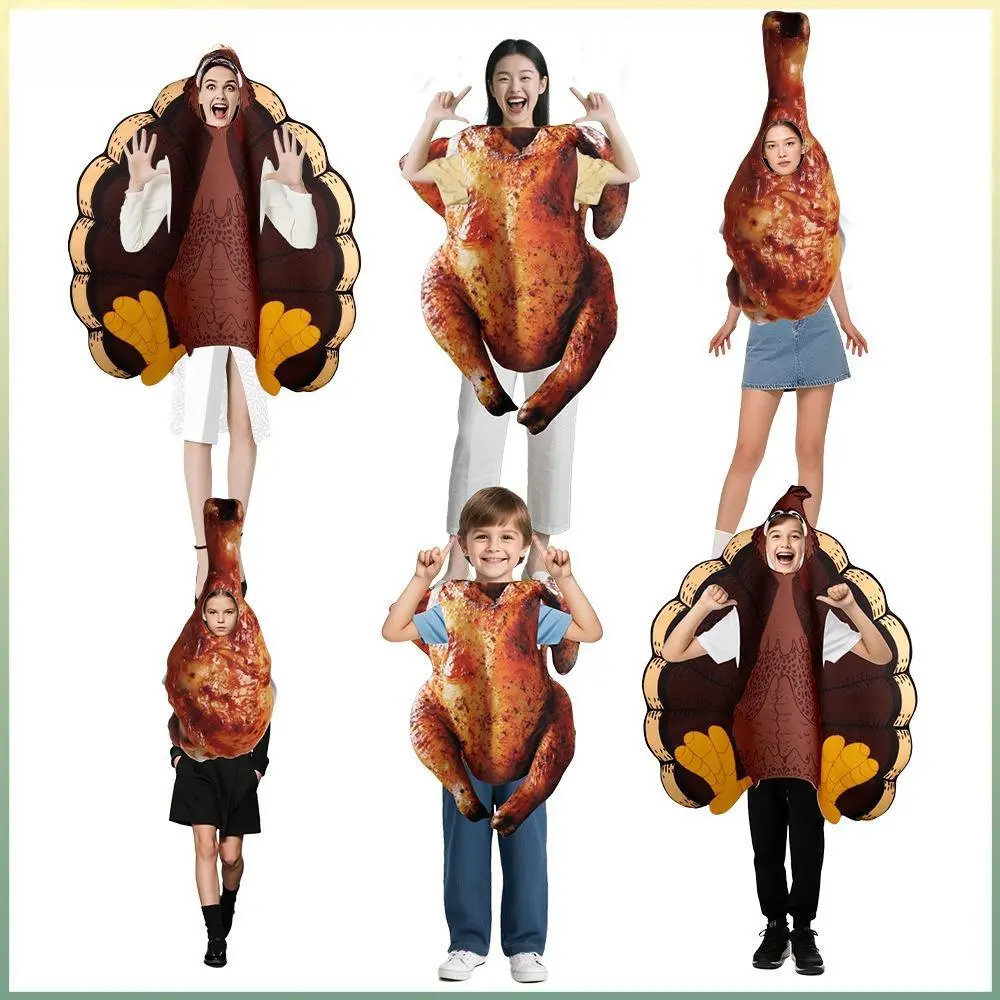 Turkey Theme Fabric Costume, Kids' Halloween Fun Cosplay Wear, Funny Food Disguise Outfit for Thanksgiving Performance Parties (Toys & Hobbies Classic Novelty Toy), Pd-1136