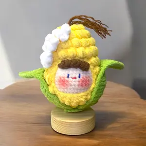 Corn on the Cob Girl Soft Crochet Keychain K0315