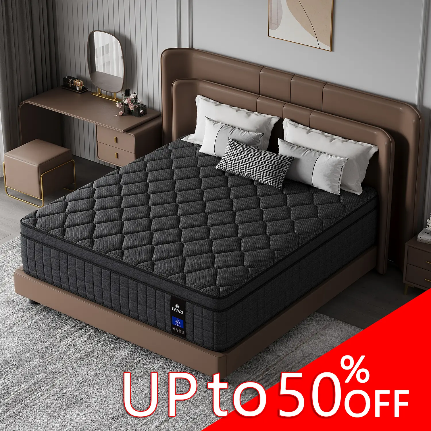 【Yima】8/10/12/14 Inch Twin, Full, Queen, King Mattress Memory Foam And Spring, Hybrid MattressMedium Firmness, Lumbar Support, For Home Rooms Hotels,