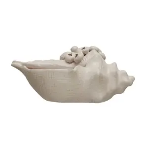 Stoneware Shell Shaped Planter