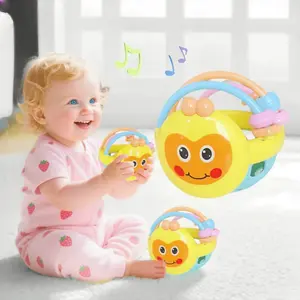 Baby Sensory Toy Ball, Soft Silicone Rattle Teether for Newborns 0-12 Months, Promotes Touch Development & Hand-Eye Coordination