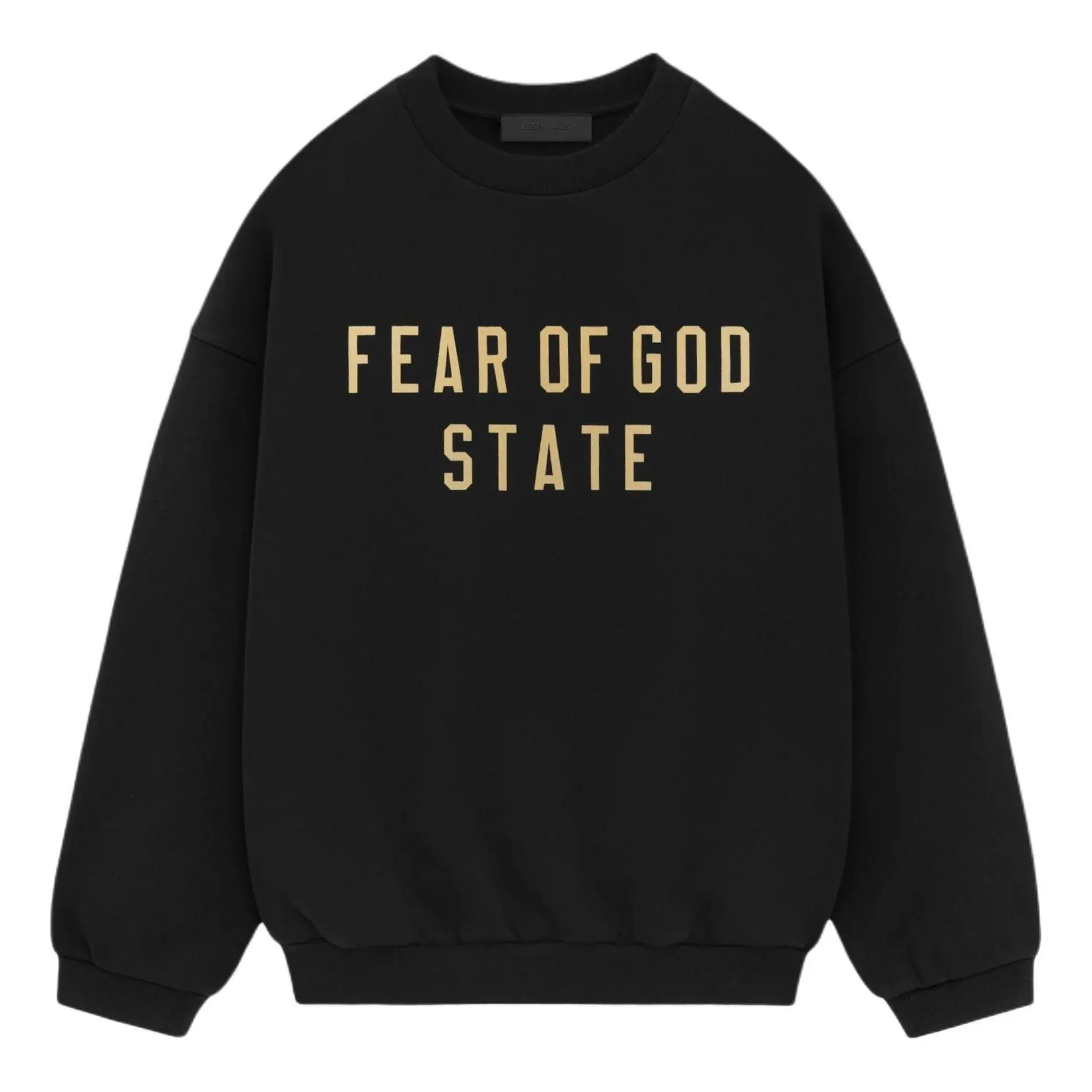 Fear of God Essentials Fleece Crewneck 'Black' 192BT246260F Fear of God Essentials Fleece Crewneck 'Black' 192BT246260F