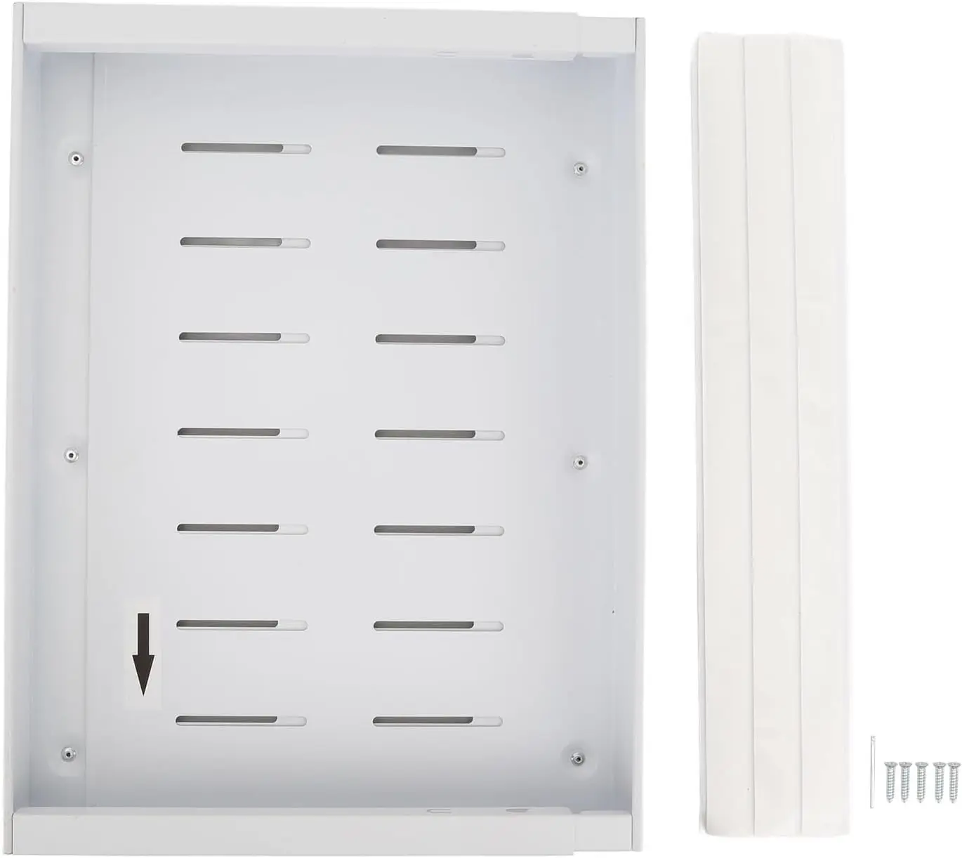 Pull Out Cabinet Organiser, Extendable Slide Out Drawer Storage Shelves for Kitchen Cupboard with Adhesive Film, Roll-Out Sliding Drawer Organiser Shelf (White)