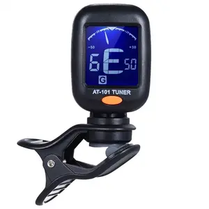 Portable Clip-On Tuner for Guitar, Bass, Violin, Ukulele | Digital Chromatic Tuner with High Sensitivity | Compact Travel Tuner for Outdoor Camping, Practice, Dorm Room & Live Performance